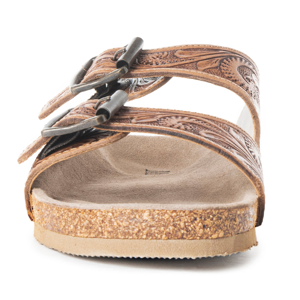 Footo Western Hand-Tooled Sandals