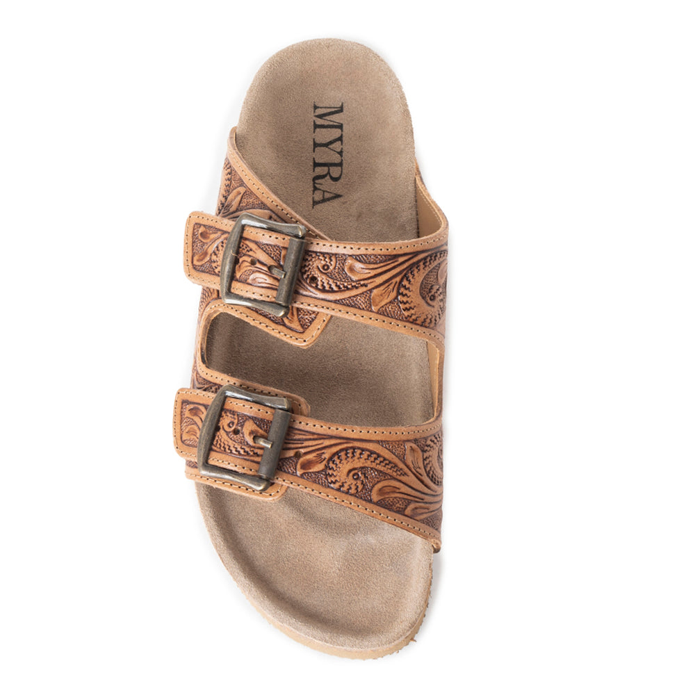 Footo Western Hand-Tooled Sandals