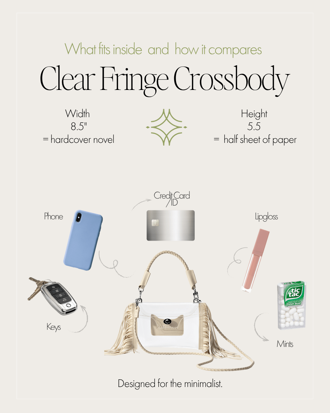 Clear Fringe Crossbody